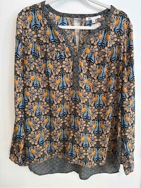 DR2 Printed Tunic - Size Small - Boho Chic with Adjustable Sleeves